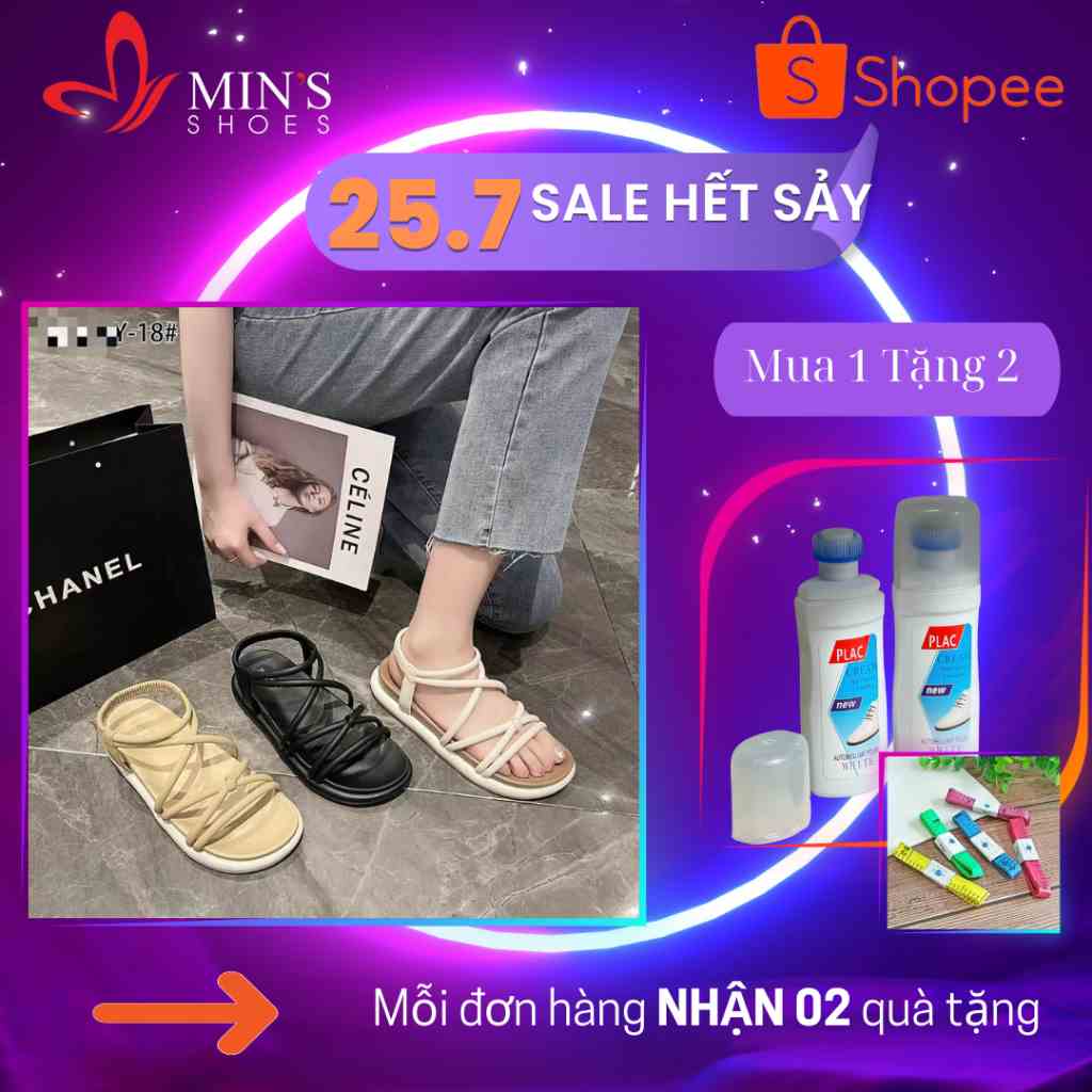 (MUA 1 TẶNG 2 - DUY NHẤT 25-27/07) Mins Shoes - S528 Dép Sandal Dây Cao Cấp