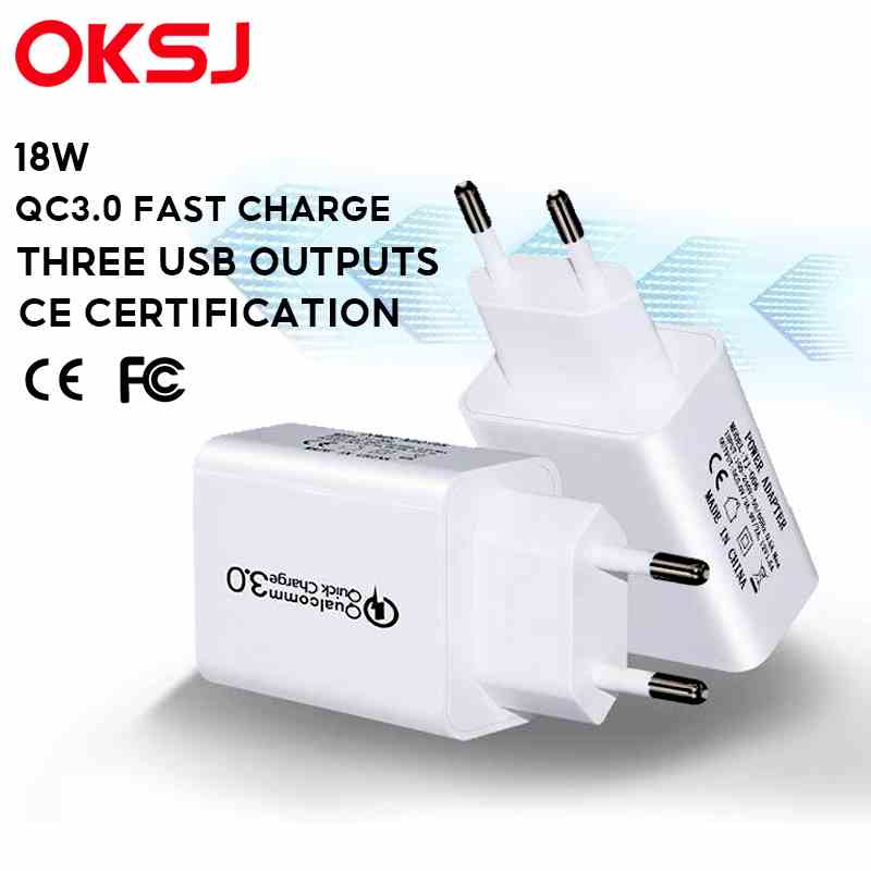 Bộ sạc nhanh OKSJ 18W 3.0 PD sạc siêu nhanh chính hãng cho iPhone X XS 8 XR Samsung S9