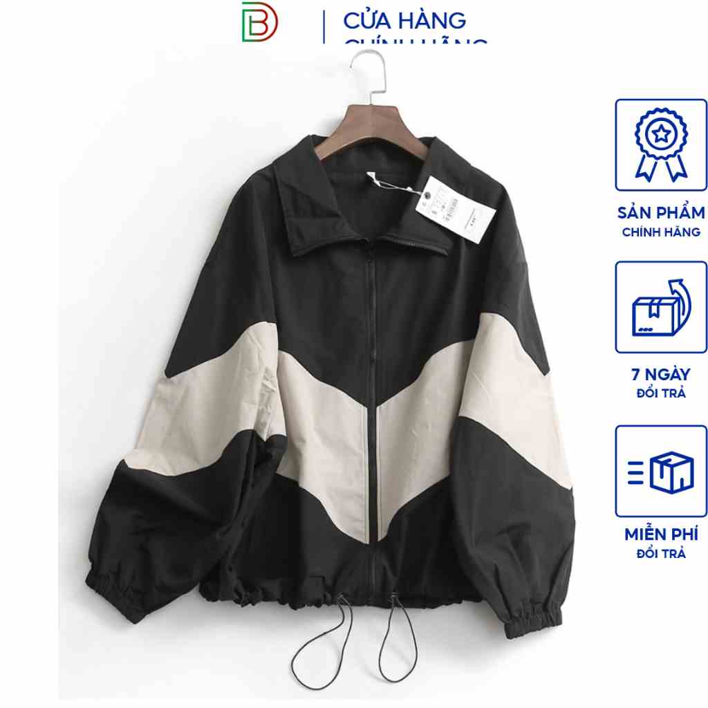 Áo khoác nhẹ nam nữ unisex from rộng cổ đứng vải dù 2 lớp phối 2 màu phong cách scholl hàn quốc Bảo Đăng.