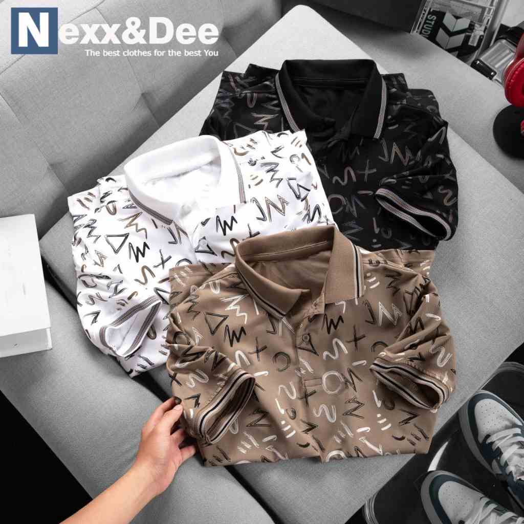 Áo thun POLO nam chấm bi phối hoạ tiết có cổ bẻ trẻ trung lịch lãm big size 3XL Nexx&Dee CB21