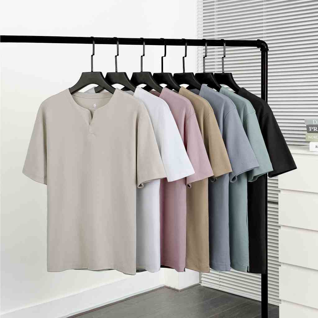 Áo thun nam cổ tròn TSHIRT VEE vải cotton 100%, nam tính, trẻ trung - POLOMANOR