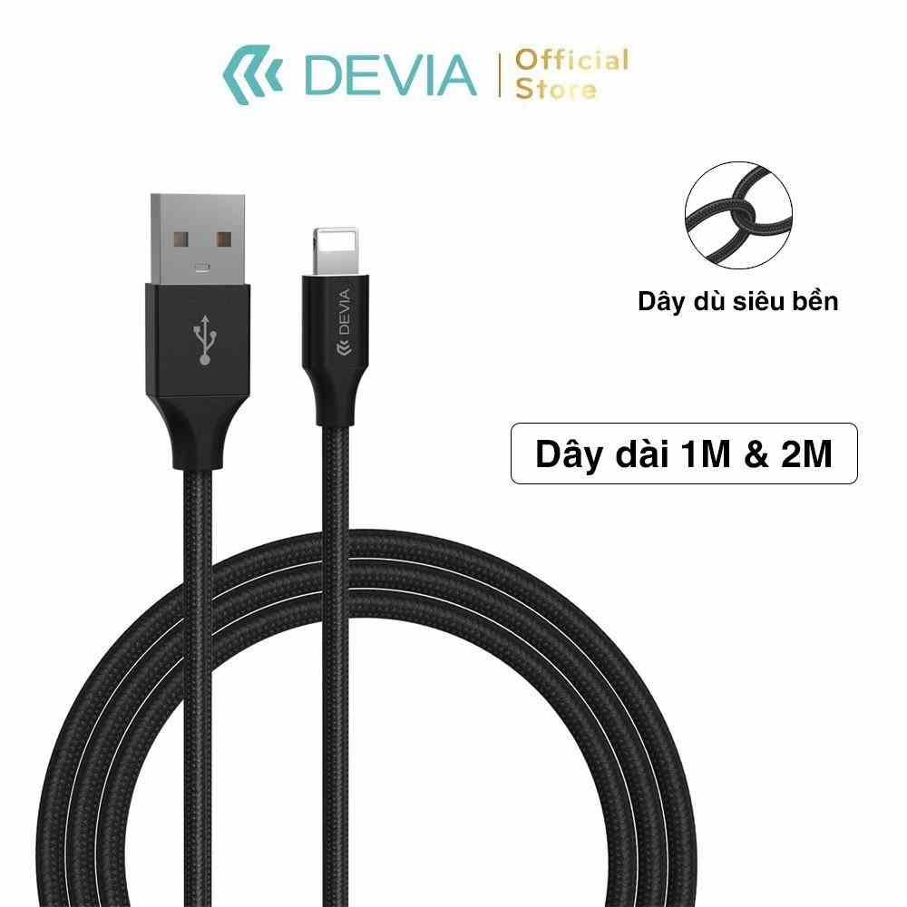 Dây cáp sạc nhanh cho iphone Devia Gracious Series sạc nhanh độ dài 1m và 2m - Hàng chính hãng có bảo hành