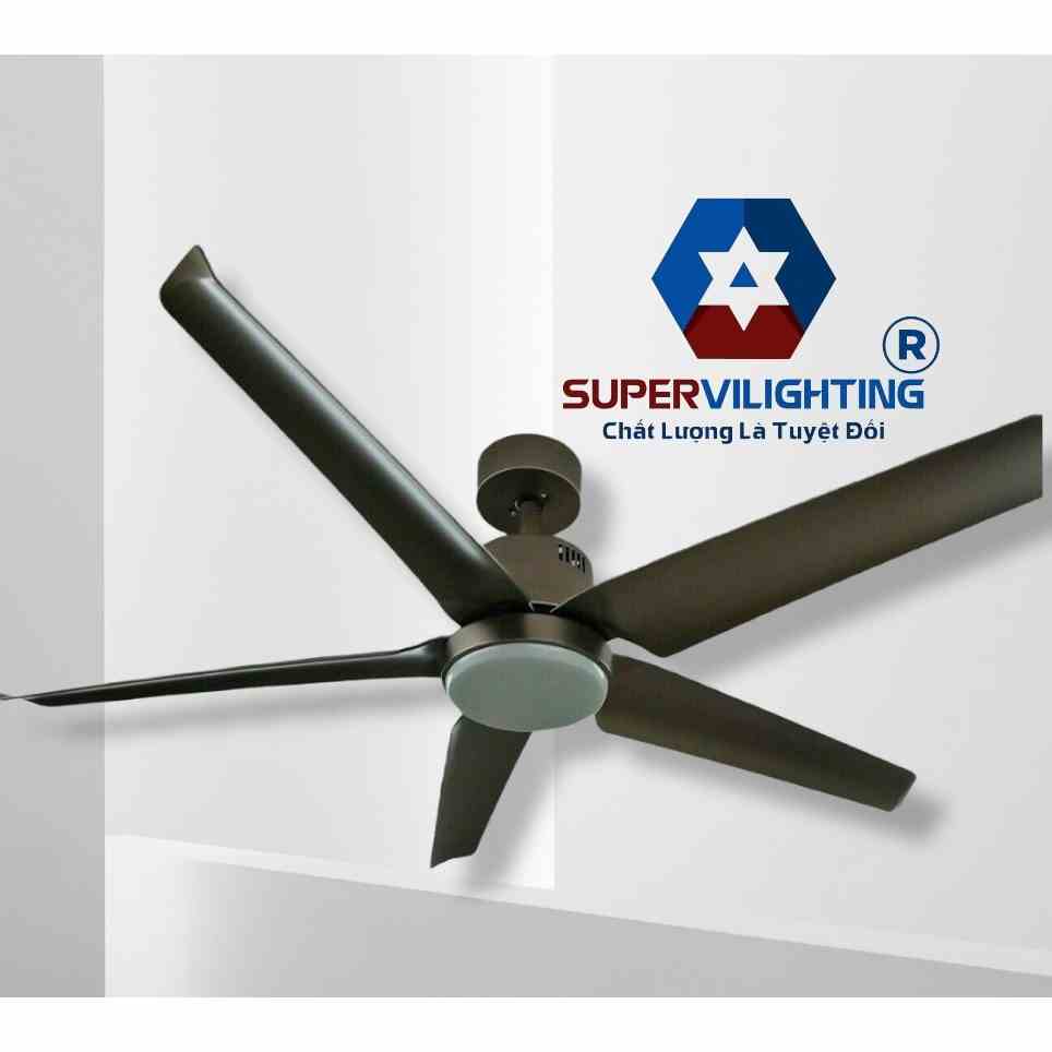 Quạt trần  SuperVilighting, MS: S025, Động cơ DC 37W, sải cánh 1,45m, số cánh 05, bảo hành động cơ 48 tháng