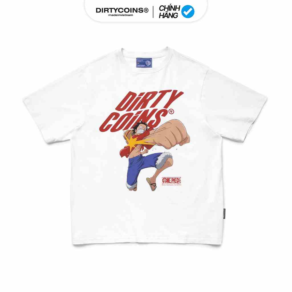 Áo thun DirtyCoins x One Piece Luffy Attack T-shirt - White