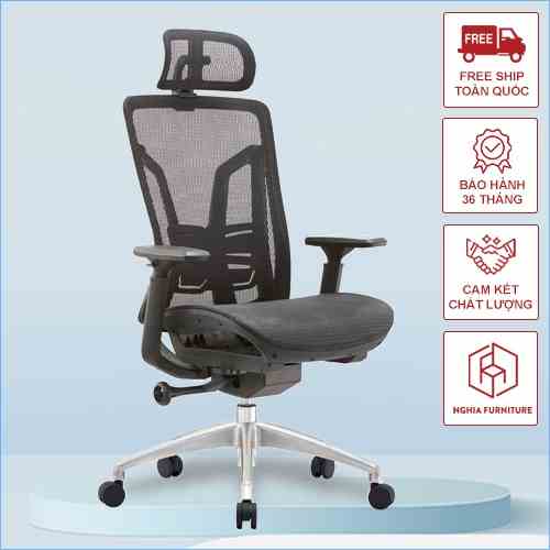 [Mã BMLT30 giảm đến 30K] Ghế công thái học Nghia Furniture Ergonomic Butterfly 01 B01 hỗ trợ ngồi làm việc đúng tư thế