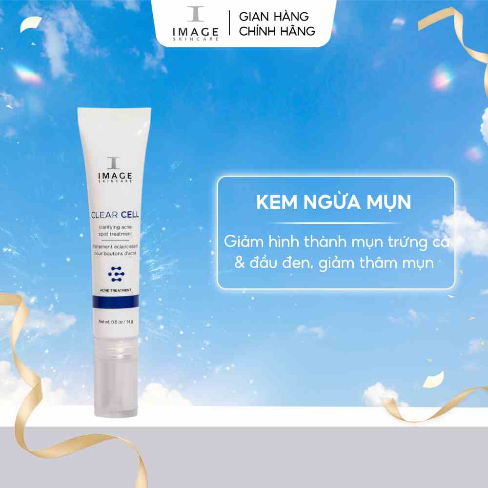 Gel chấm mụn và giảm viêm cấp tốc Image Clear Cell Clarifying Acne Spot Treatment Gel 14g