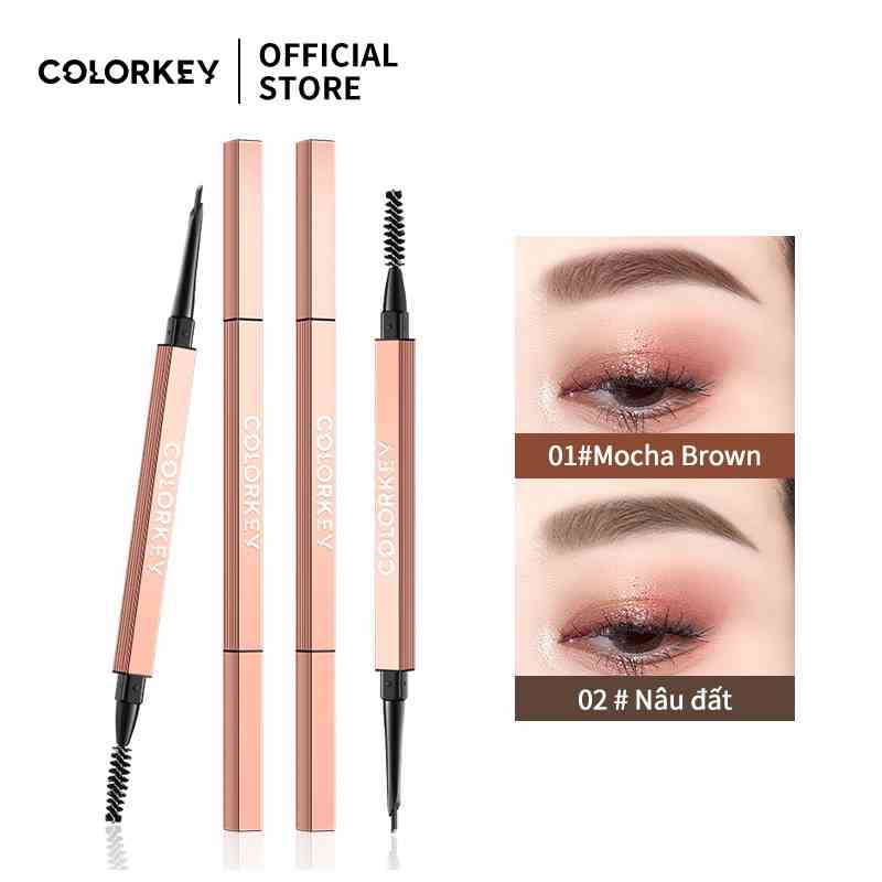 Bút chì kẻ lông mày COLORKEY màu sắc dễ lên màu lâu trôi chống thấm nước và mồ hôi 0.07g