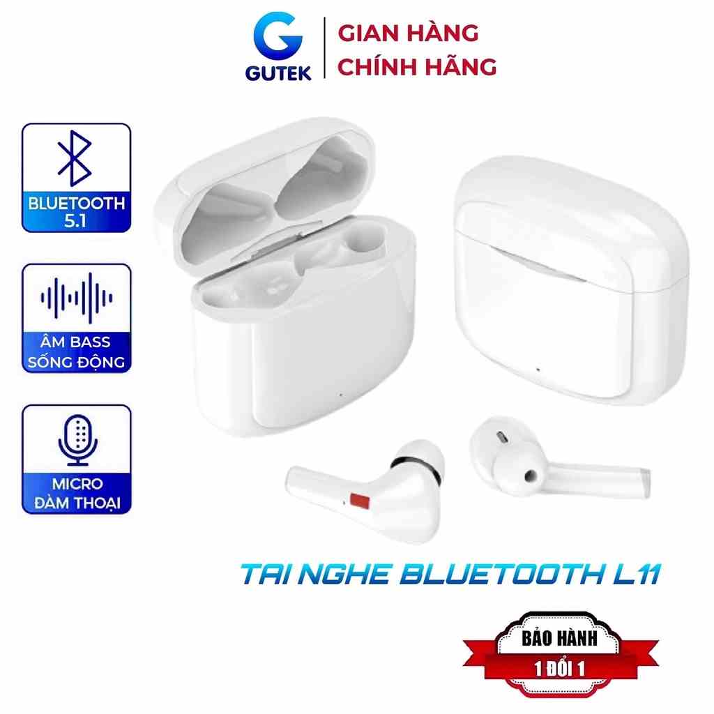 Tai nghe bluetooth không dây Gutek L11 tws 5.1 IPX5 chạm cảm ứng âm thanh HIFI bass mạnh có mic dùng cho ios/android