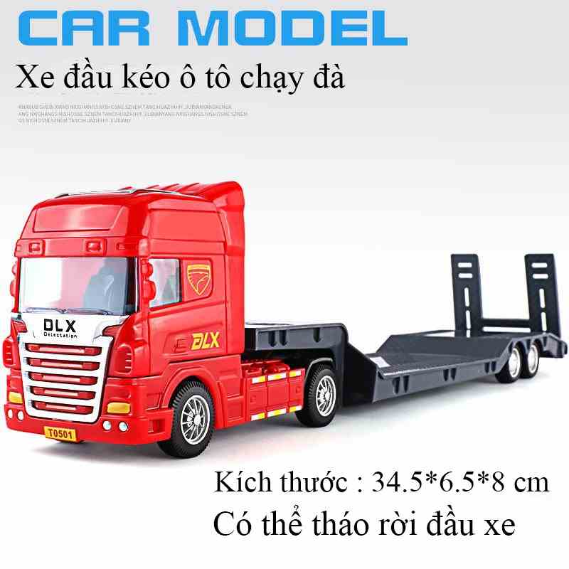 Đồ chơi xe đầu kéo ô tô KAVY chạy đà quán tính nhựa ABS an toàn cho bé