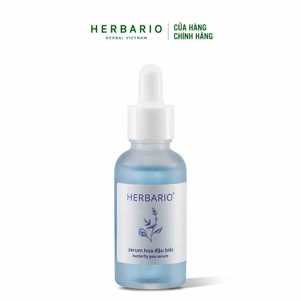 [Mã BMLT30 giảm đến 30K đơn 299K] Serum tinh chất Hoa Đậu Biếc herbario 30ml ngăn ngừa lão hóa da thuần chay