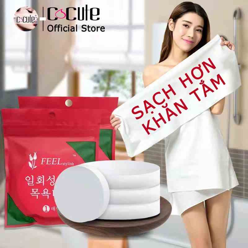 Khăn tắm COCUTE vải cotton dày cỡ lớn dùng một làn tiện lợi cho du lịch