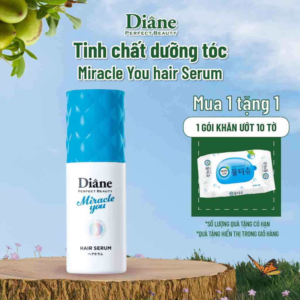 Tinh chất dưỡng tóc phục hồi hư tổn, bền màu tóc dành cho tóc nhuộm tẩy Moist Diane Miracle You Damage Repair 60ml