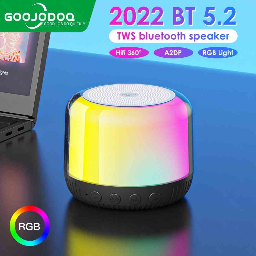 Loa bluetooth GOOJODOQ không dây có đèn LED nhiều màu sắc