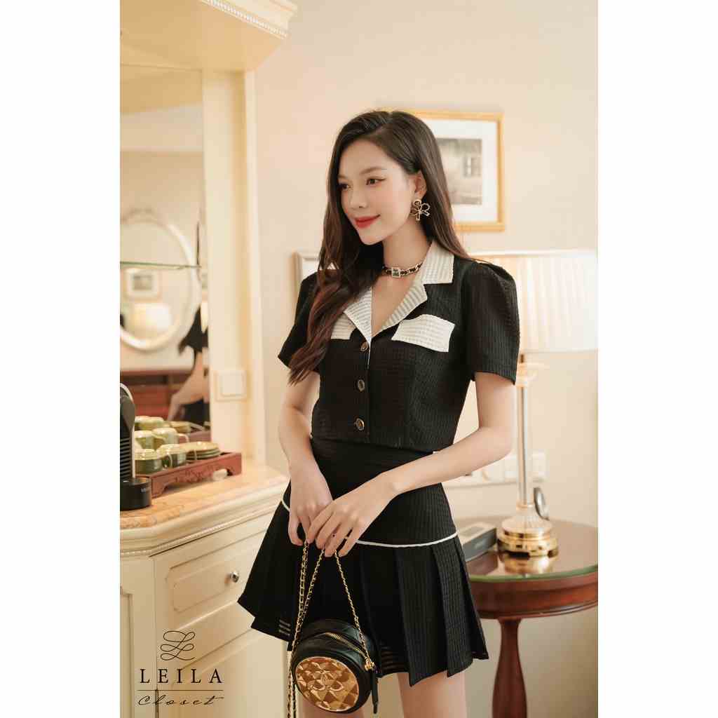 [Mã BMLTB200 giảm đến 100K đơn 499K] Set áo + chân váy Peony Leila closet