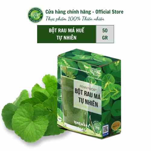 [Mã BMLTB200 giảm đến 100K đơn 499K] Hộp 50gr Bột Rau má tươi sấy lạnh OneLife nguyên chất 100%, giảm cân, không đường