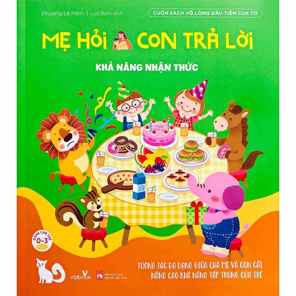 Sách - Mẹ Hỏi Con Trả Lời: Khả Năng Nhận Thức, Khả Năng Ngôn Ngữ,... (lẻ tùy chọn) Dành cho trẻ 0-3 tuổi