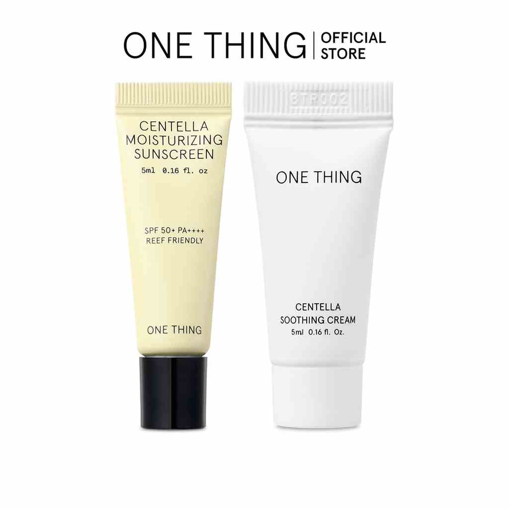 Kem dưỡng da làm dịu/ Kem chống nắng ONE THING chiết xuất rau má 5ml dạng mẫu thử (có bán theo set)