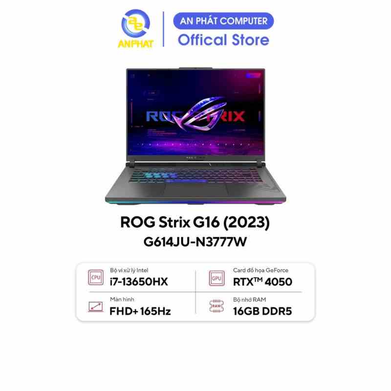 [Mã ELCL12 giảm 12% đơn 10TR] Laptop Asus ROG Strix G16 G614JU-N3777W (Intel® Core™ i7-13650HX & RTX 4050 6GB)