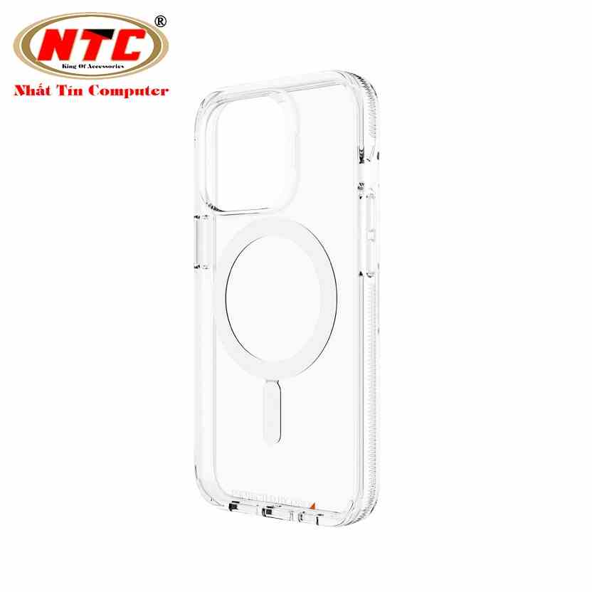 Ốp Lưng Silicone Clear Case NTC hỗ trợ hít từ tính cho Táo từ 8 Plus đến 14 Pro Max (Trong)