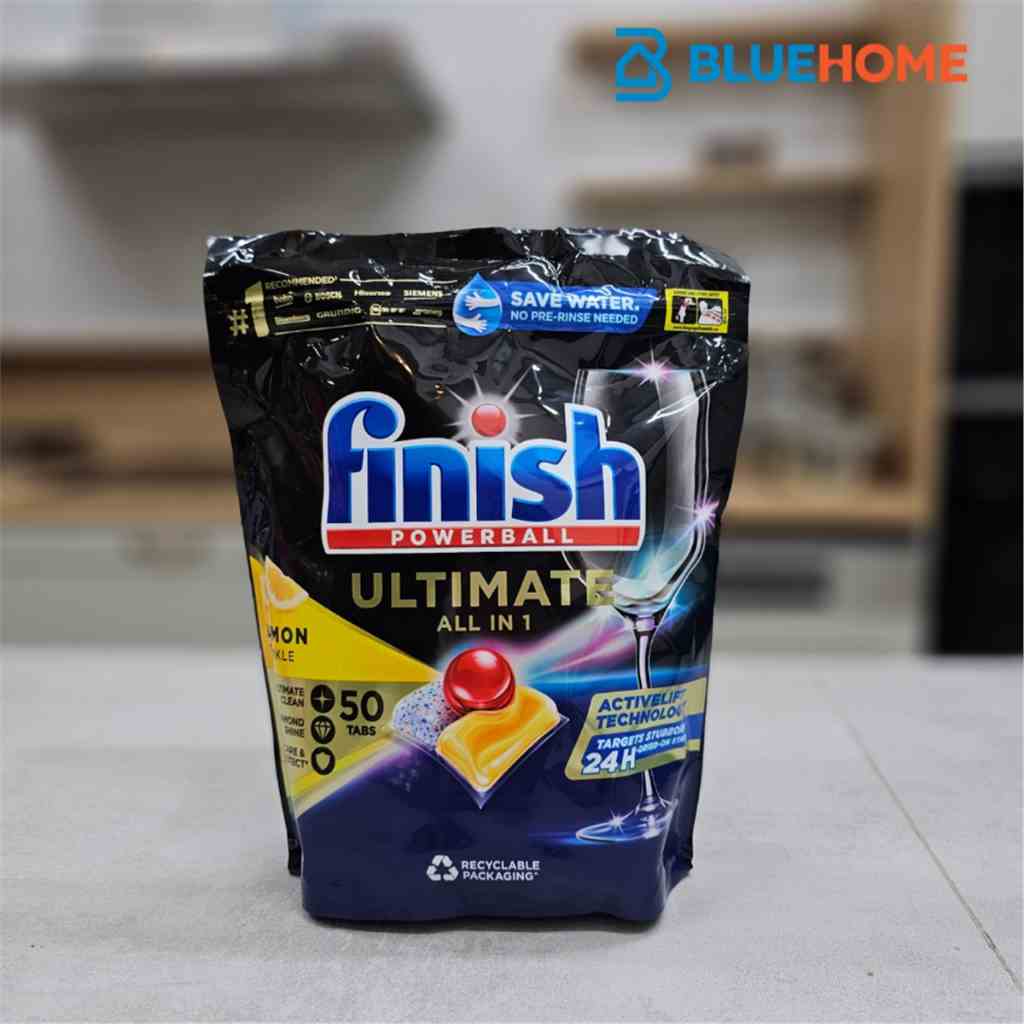 Viên rửa bát Finish Quantum Ultimate 50 viên - Hương chanh