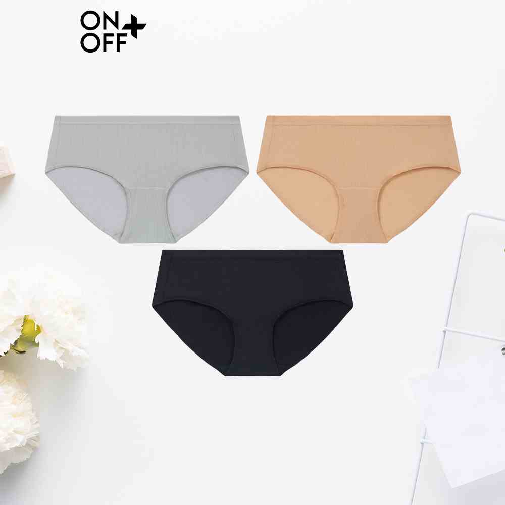 Combo 3 quần lót nữ ONOFF vải Microfiber Mesh mềm mịn, thoáng mát - 16UR23A016