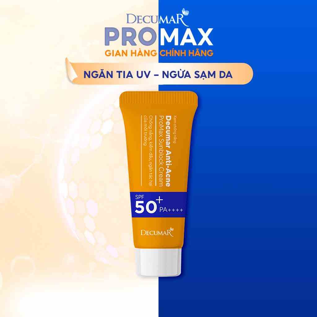 Kem chống nắng ngừa sạm nám Decumar ProMax Sunblock Cream SPF50+ 7g - DH Beauty