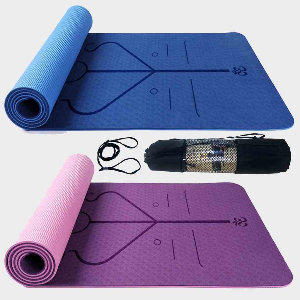 Thảm Tập Yoga Định Tuyến Chính Hãng dododios – Chọn Size - Thảm Yoga Định Tuyến Sắc Nét Cao Cấp Có Túi Dây