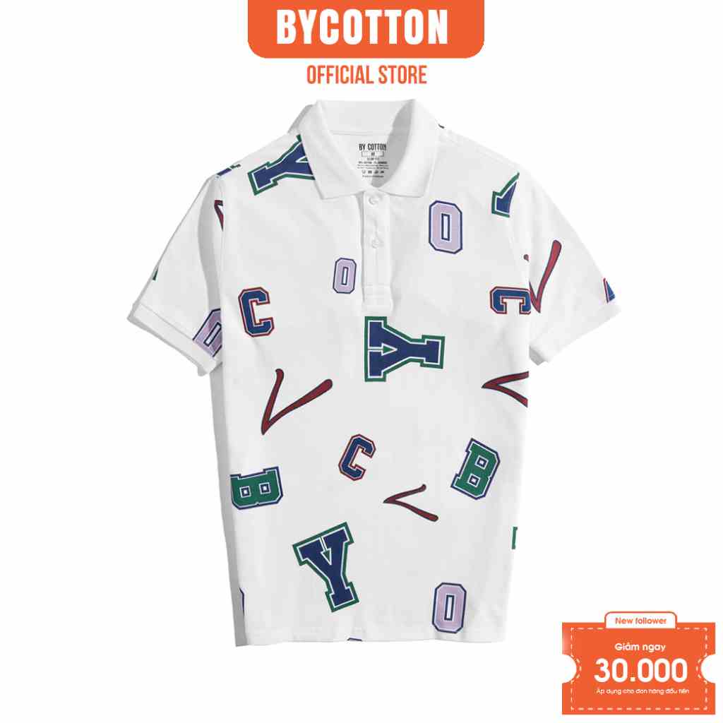 [Mã BYCO300T8 giảm 30% đơn 0K] Áo Thun Nam Polo Cao Cấp Có Cổ BY COTTON In Tràn Byco