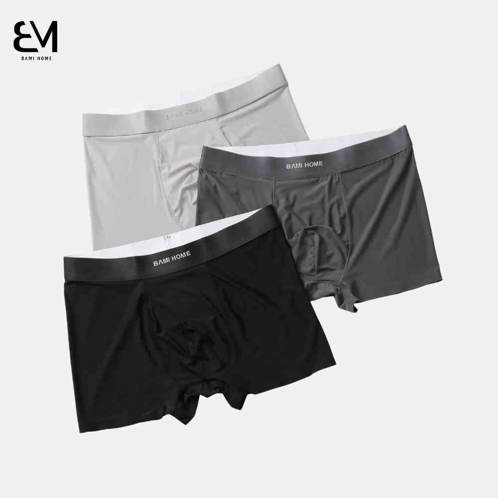 Quần sịp nam boxer BAMI HOME cao cấp, Quần xì co giãn thoáng khí kháng khuẩn QS05