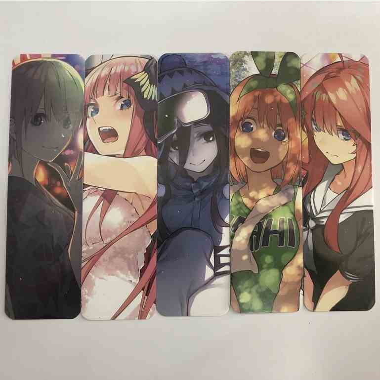 Combo 5 Bookmark Nhà có 5 nàng dâu tập 12 - Gotoubun no Hanayome - NXB Kim Đồng