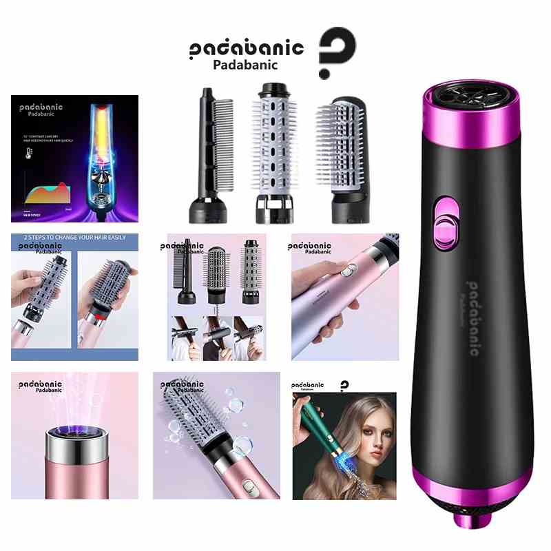 Máy Sấy Tóc Padabanic 3IN1 Kiểu Đức Không Tay Cầm Sấy Tạo Kiểu Đa Chức Năng Tiện Lợi Sấy Tóc Thẳng - Cụp - Uốn