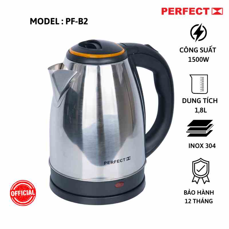 Bình Đun Siêu Tốc Perfect PF-B2 1500W