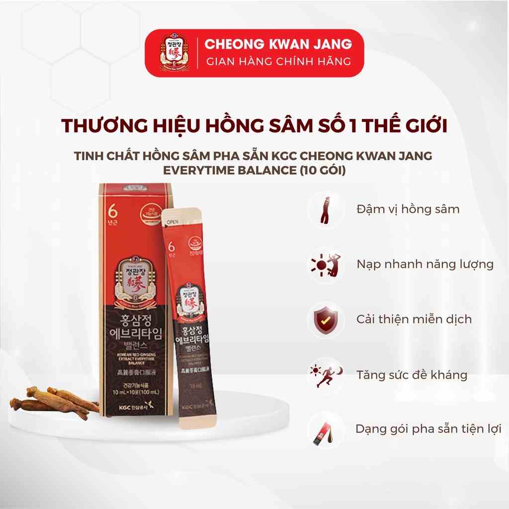 Tinh Chất Hồng Sâm Pha Sẵn KGC Cheong Kwan Jang EveryTime Balance 10 gói