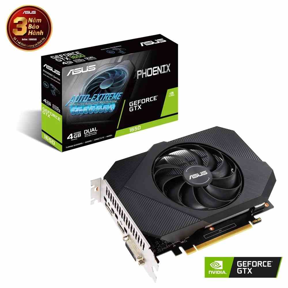 [Mã ELCL7 giảm 7% đơn 300K] Card Màn Hình ASUS Phoenix GeForce GTX1650 -4GD6