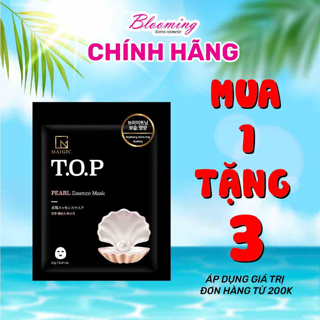 [Mã BMLTA35 giảm đến 35K đơn 99K] Mặt Nạ Giấy MAIGIC T.O.P Pearl Essence Mask Chiết Xuất Ngọc Trai 23g