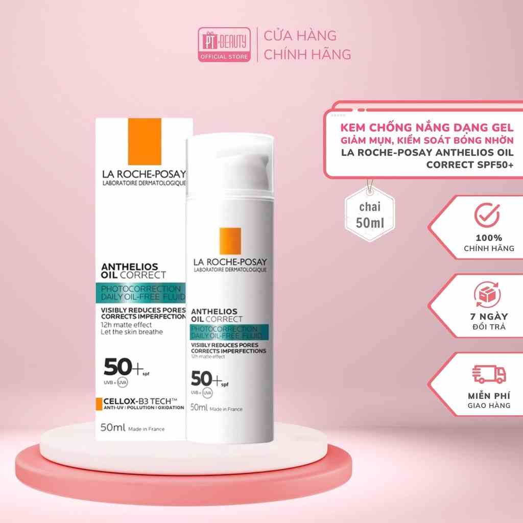 Kem chống nắng La Roche-Posay Anthelios Oil Correct Photocorrection Daily Gel Cream SPF50+ 50ml