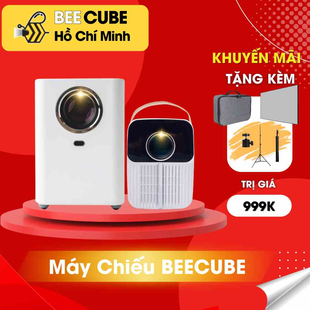 Máy Chiếu Mini BeeCube X2 Max Gen 3 2023 Chính Hãng - Full HD 1080p - Kết Nối Tất Cả Thiết Bị Siêu Tiện Lợi