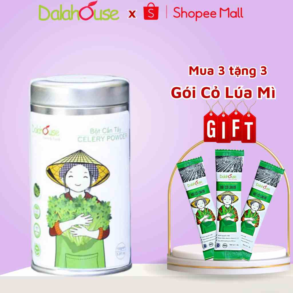 Dalahouse, Bột cần tây nguyên chất sấy lạnh Dalahouse 120gr công nghệ sấy lạnh tiêu chuẩn Châu Âu