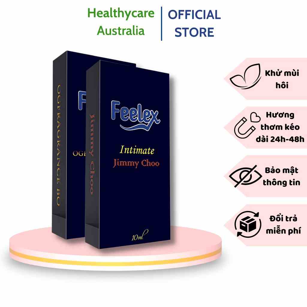 Nước hoa vùng kín nữ Feelex Intimate, khử mùi hiệu quả, lưu hương lâu - 10ml