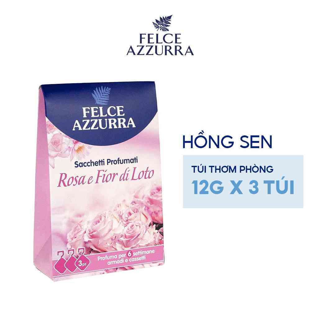 Túi Thơm Quần Áo FELCE AZZURRA Hương Nước Hoa Hoa Hồng & Hoa Sen Làm Thơm Và Lưu Hương 6 Tuần 36g - 8001280406904