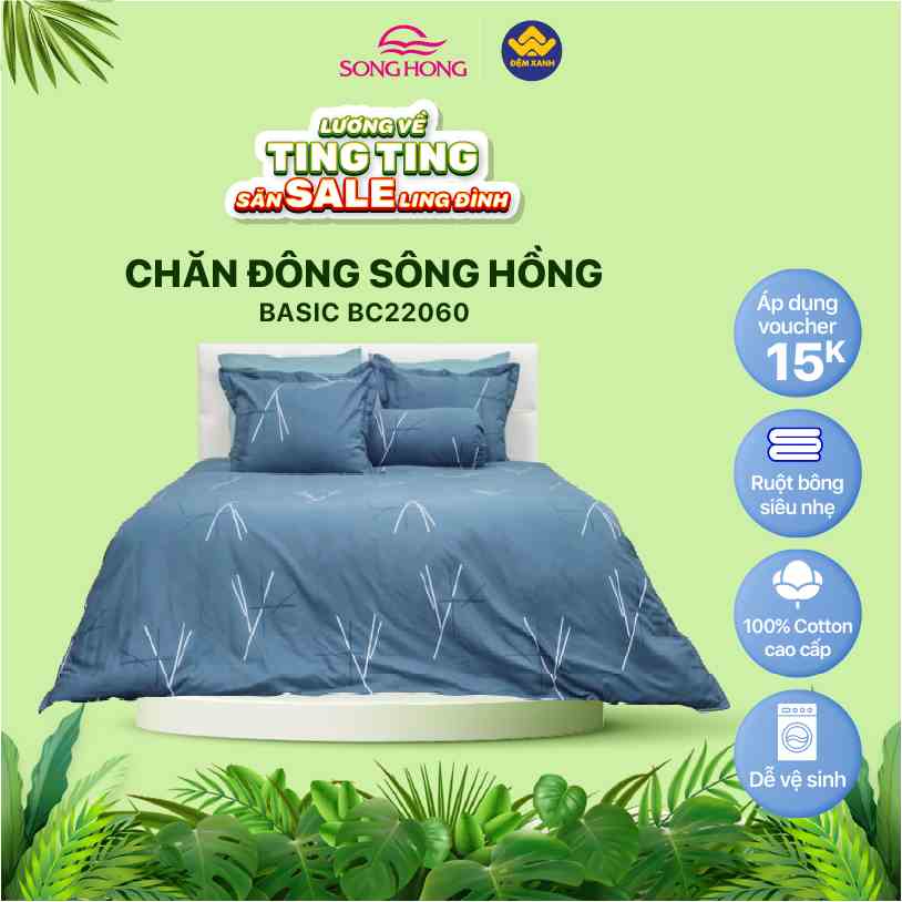 Chăn đông Sông Hồng Basic cotton BC22060