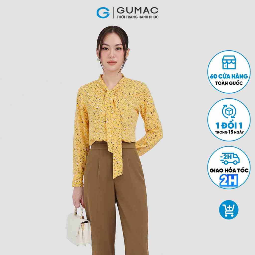 Áo kiểu thắt nơ thời trang GUMAC AC10054