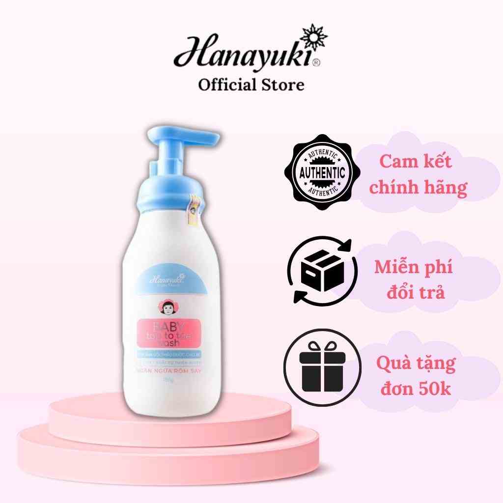 Sữa Tắm Em Bé Hanayuki Baby Top Toe Wash Trắng Da Dưỡng Ẩm Hanayuki Chính Hãng