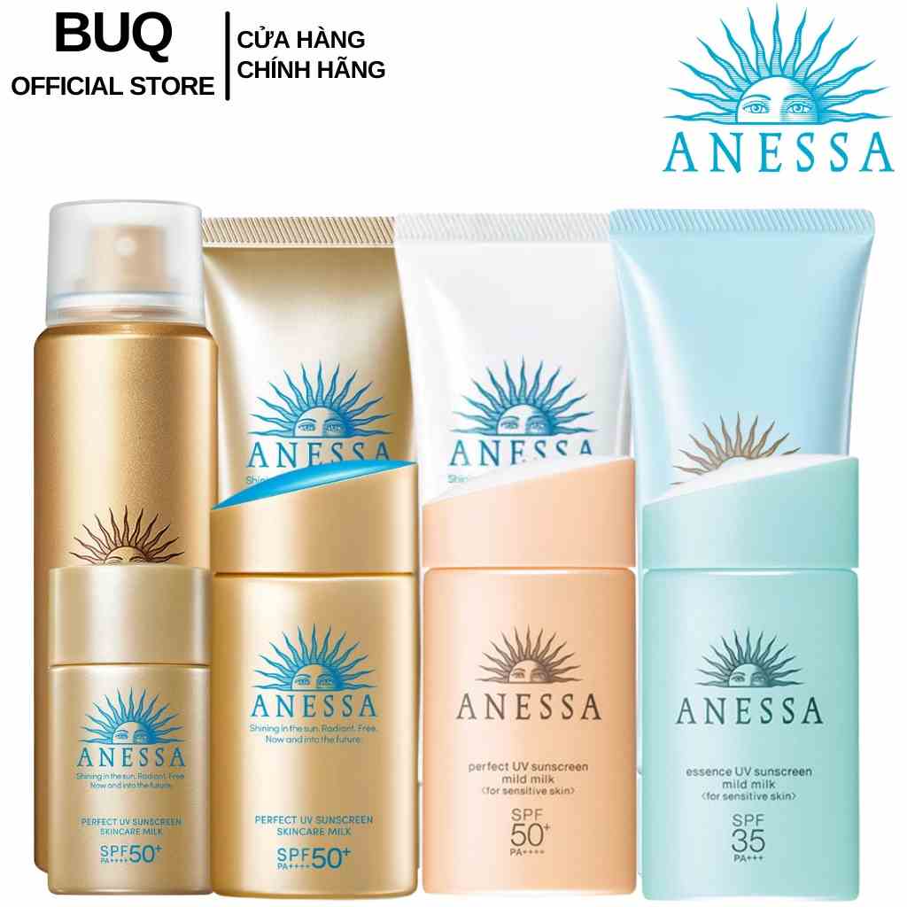 Kem chống nắng Anessa Chống Nước, An Toàn Cả Cho Da Nhạy Cảm SPF 50+ PA++++ 20ml & 60ml