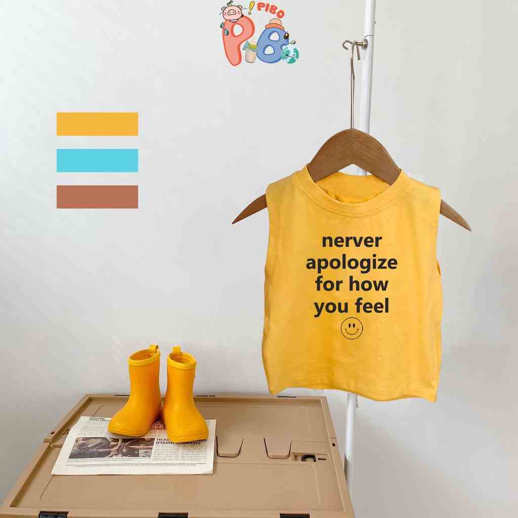 Áo Thun Dáng TankTop Cho Bé Trai Cotton Thoáng Mát, Dễ Phối Đồ - BabyBoo -PiBo