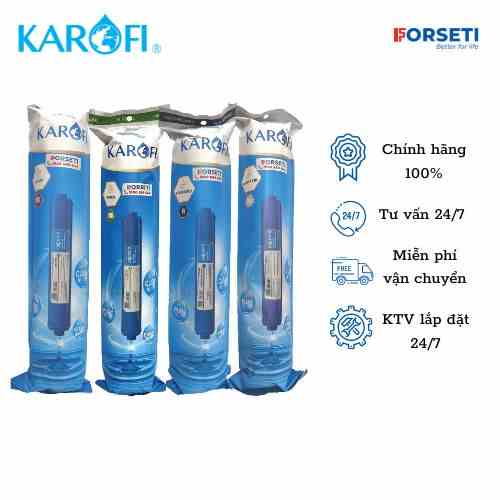 Combo 4 lõi lọc nước chức năng Karofi 5,6,7.8 chính hãng ( GAC-T33, Khoáng đá, Hồng ngoại xa, Nano bạc )