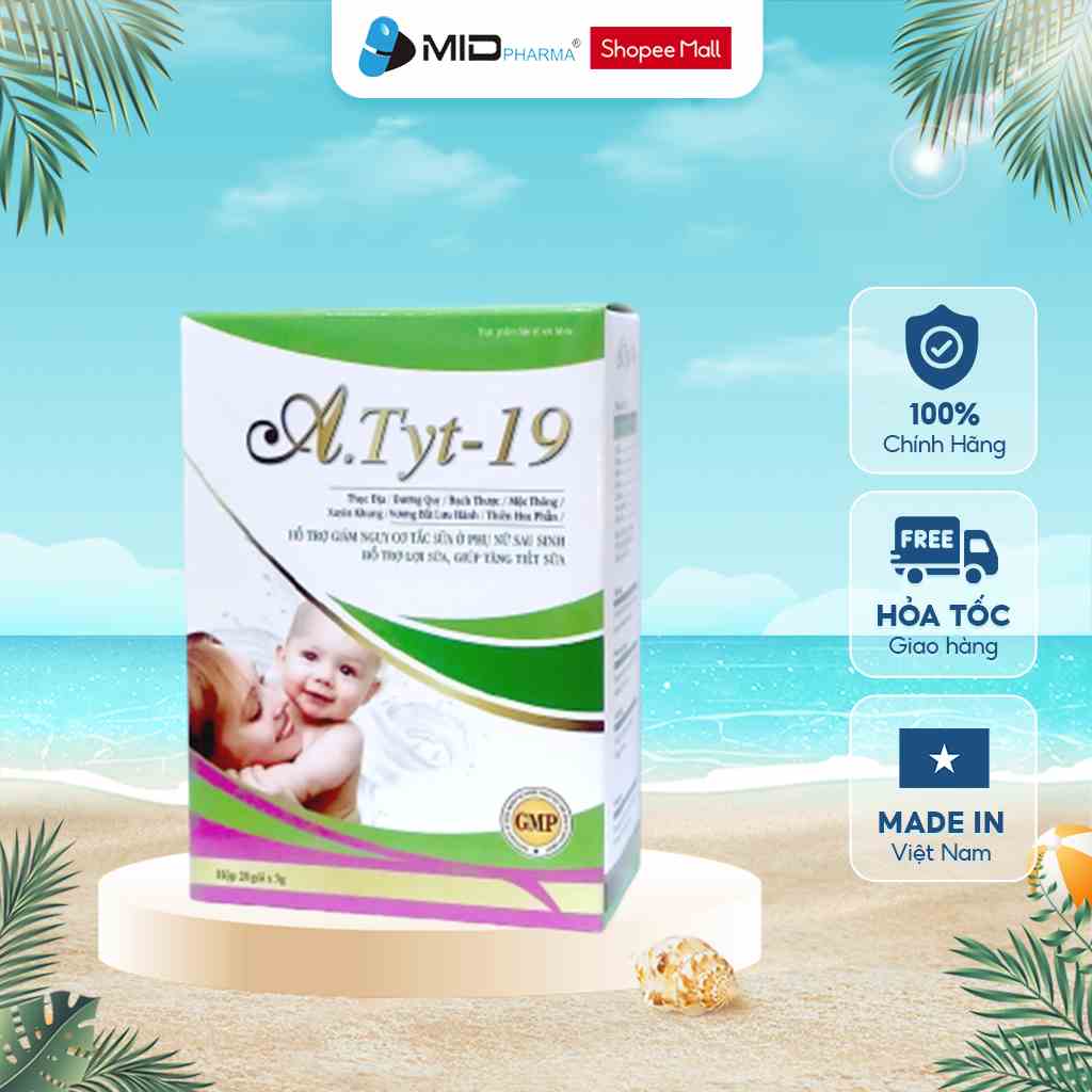 Lợi sữa Atyt-19 cung cấp Vitamin cho mẹ bầu và sau sinh giúp tăng cường dinh dưỡng, duy trì, thúc đẩy sản sinh sữa mẹ