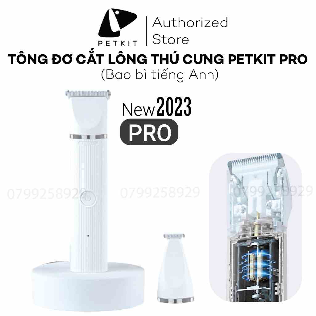 Tông Đơ Cắt Tỉa Cạo Lông Chó Mèo Không Dây 2 in 1 PETKIT Trimmer Pet Hair Clipper Pro 2023 Sạc Nhanh, Dùng Lâu