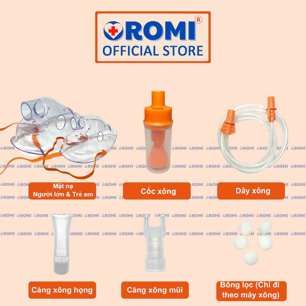 Phụ kiện máy xông khí dung, máy hút dịch cho máy xông mũi họng, máy hút mũi y tế cho trẻ em