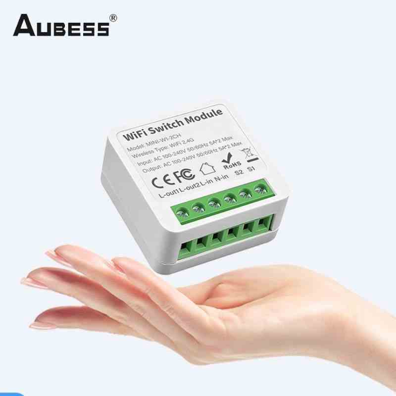 Aubess Wifi Mô-đun Công Tắc Thông Minh 2/3/4 Điều Khiển Băng Đảng Cuộc Sống Thông Minh Nhà Thông Minh Làm Việc Với Alexa Google Alice